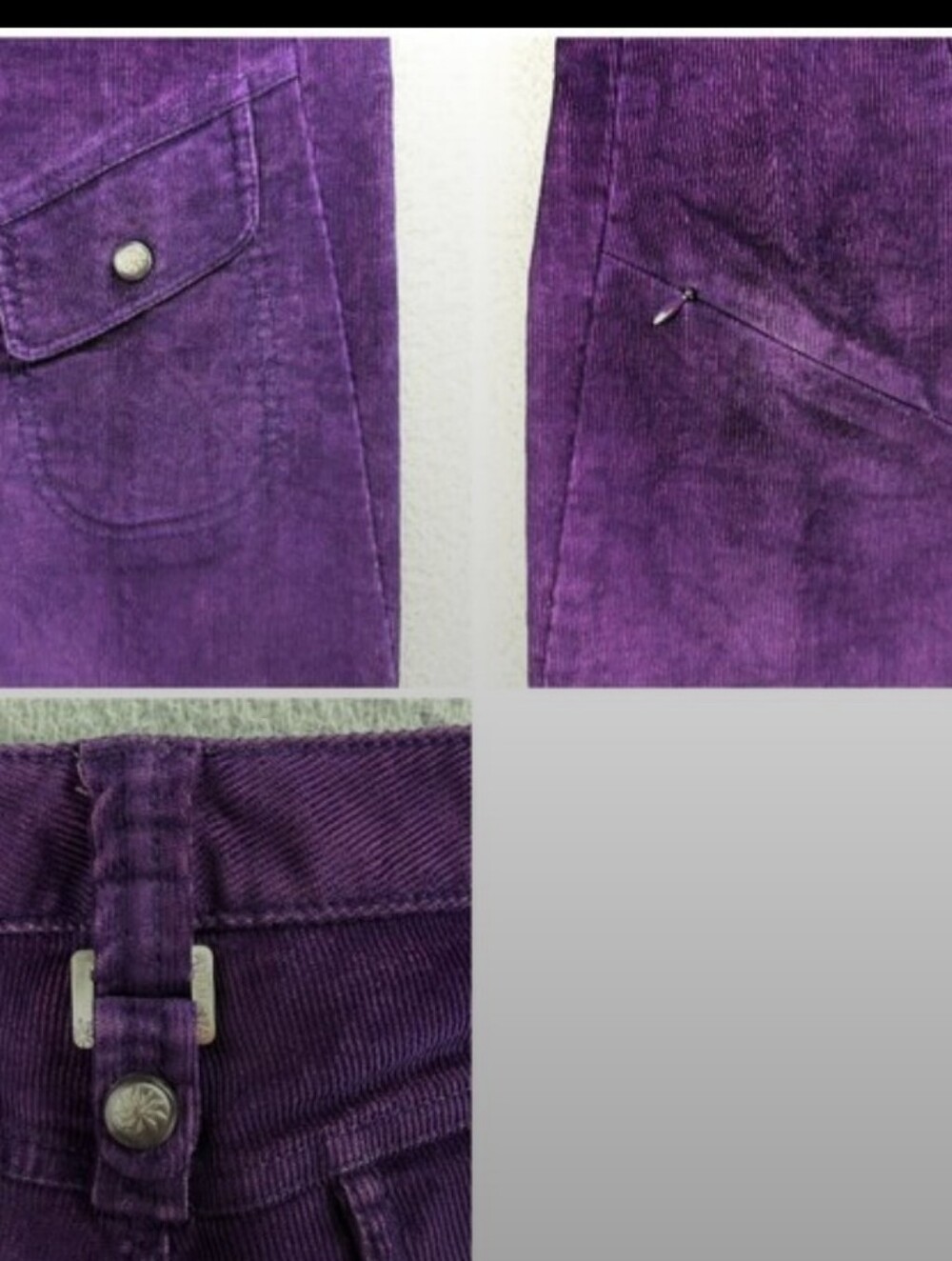 Athleta Deep Purple Corduroy Pants. Size 2 But Fits Like A 4 . Bootcut . - Picture 5 of 10
